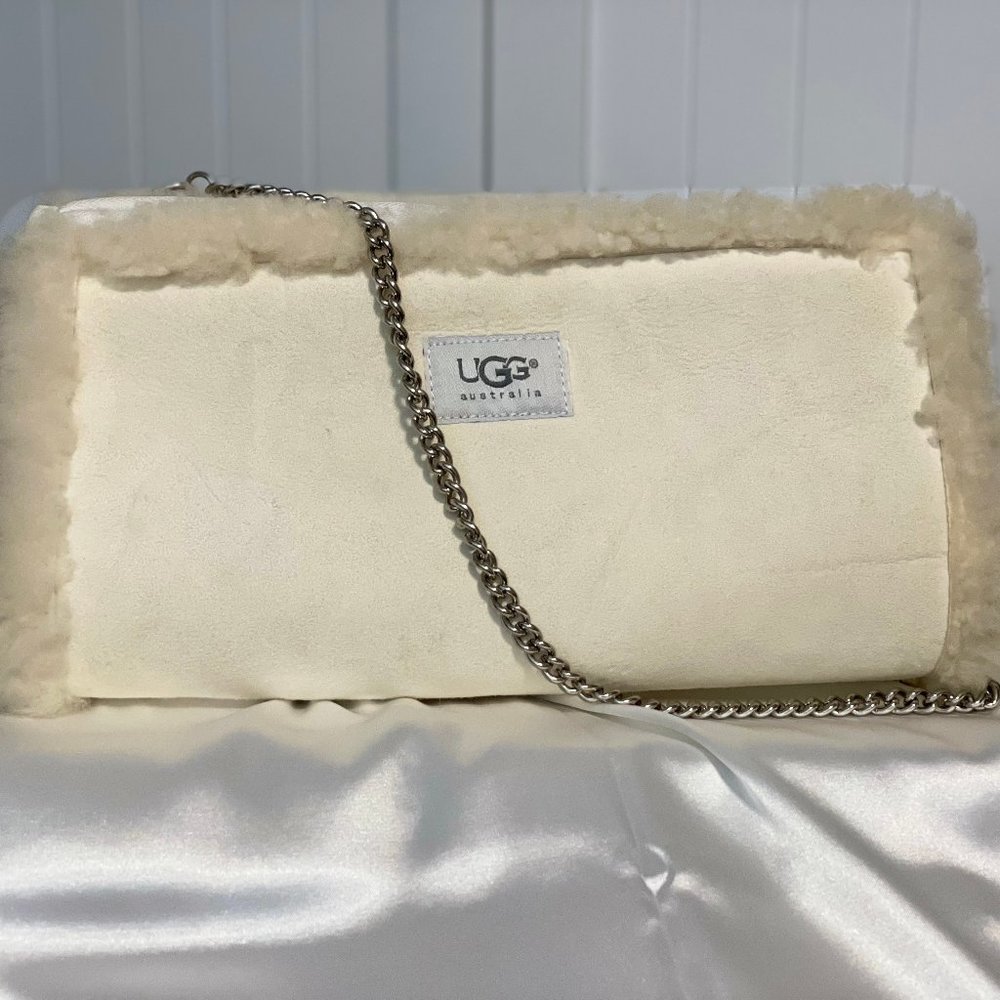 UGG Australia Suede/Shearling Hand Muff Purse (Includes After-Market Dust Bag!)